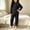 Black, variant on Amidoa Girls 2 Piece Outfits Soft Cute Long Sleeve Top and Pants Fall Winter Kids Clothing Sets Blue Size 8T