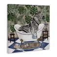 thumbnail image 2 of Stupell Industries Coastal Zebra in Tropical Bathtub Canvas Art, 17 x 17, by Janet Tava, 2 of 8