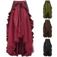 thumbnail image 5 of Vestido cruzado gótico steampunk para mujer, de talla grande, estilo pirata victoriano con volantes, estilo europeo y americano, 5 of 5