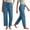 #15Sky Blue, variant on Byworldtasic Casual Pants for Women Elastic Drawstring Waist Trousers with Cinchable Ankles Soft Breathable Pants