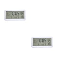 thumbnail image 3 of QualitChoice Clock Simple Style LCD Thermometer Hygrometer Smart Temperature Black White Clocks Snooze Mode Large Screen White 2Set, 3 of 6
