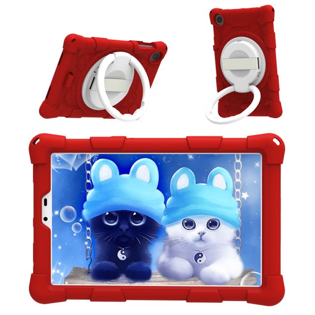 Housse Rotative à 360 Degrés pour Tablette Alldocube iPlay 50 Mini / iPlay 50 Mini Pro 8.4 Pouces Support en Silicone Étui Anneau Rouge iPlay 50 Mini Pro