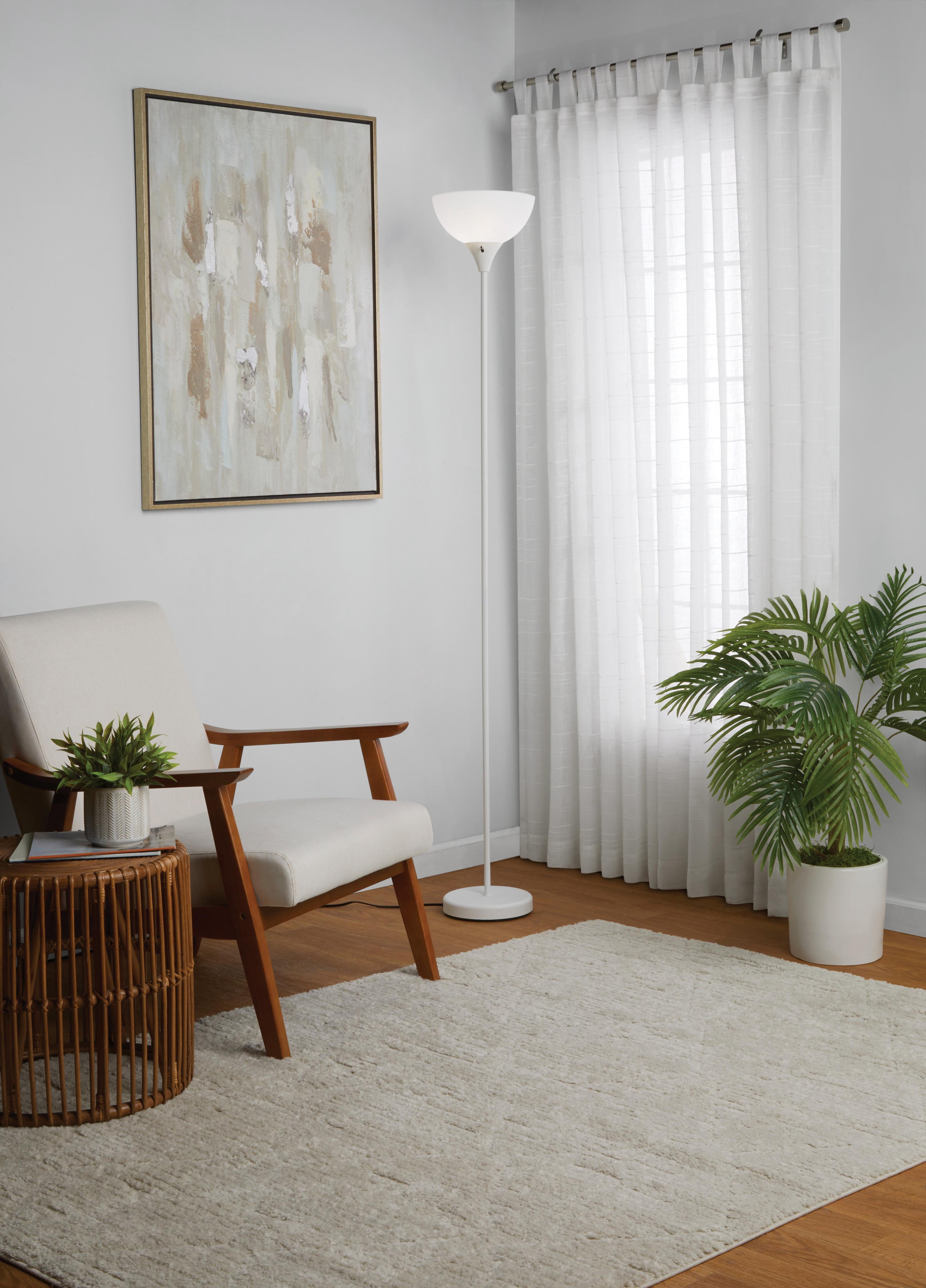 Mainstays JK1559WH 71 in White Floor Lamp, Modern Design