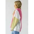 thumbnail image 4 of a.Jesdani Bold Stripe Long-Sleeve Top | Exposed Seam, Side Slits, Chic Fit, 4 of 8