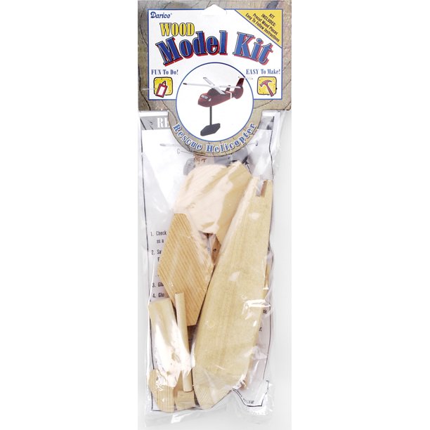 Wood Model Kit, Rescue Helicopter