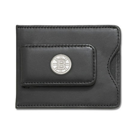 Boston Bruins Boston Bruins "B" logo sterling silver credit card holder w/ID window & magnetic money clip by LogoArt��