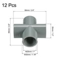 thumbnail image 2 of Uxcell Conduit Coupler Elbow Pipe Fittings Connectors 25mm 4-Way, 2 of 6