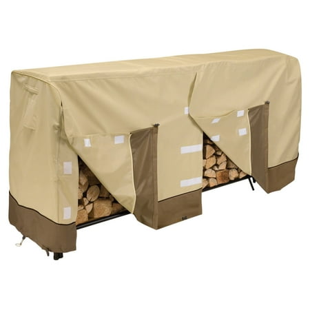 Classic Accessories Veranda Patio 8' Firewood Log Rack Storage Cover, fits up to 8'L x 24"W