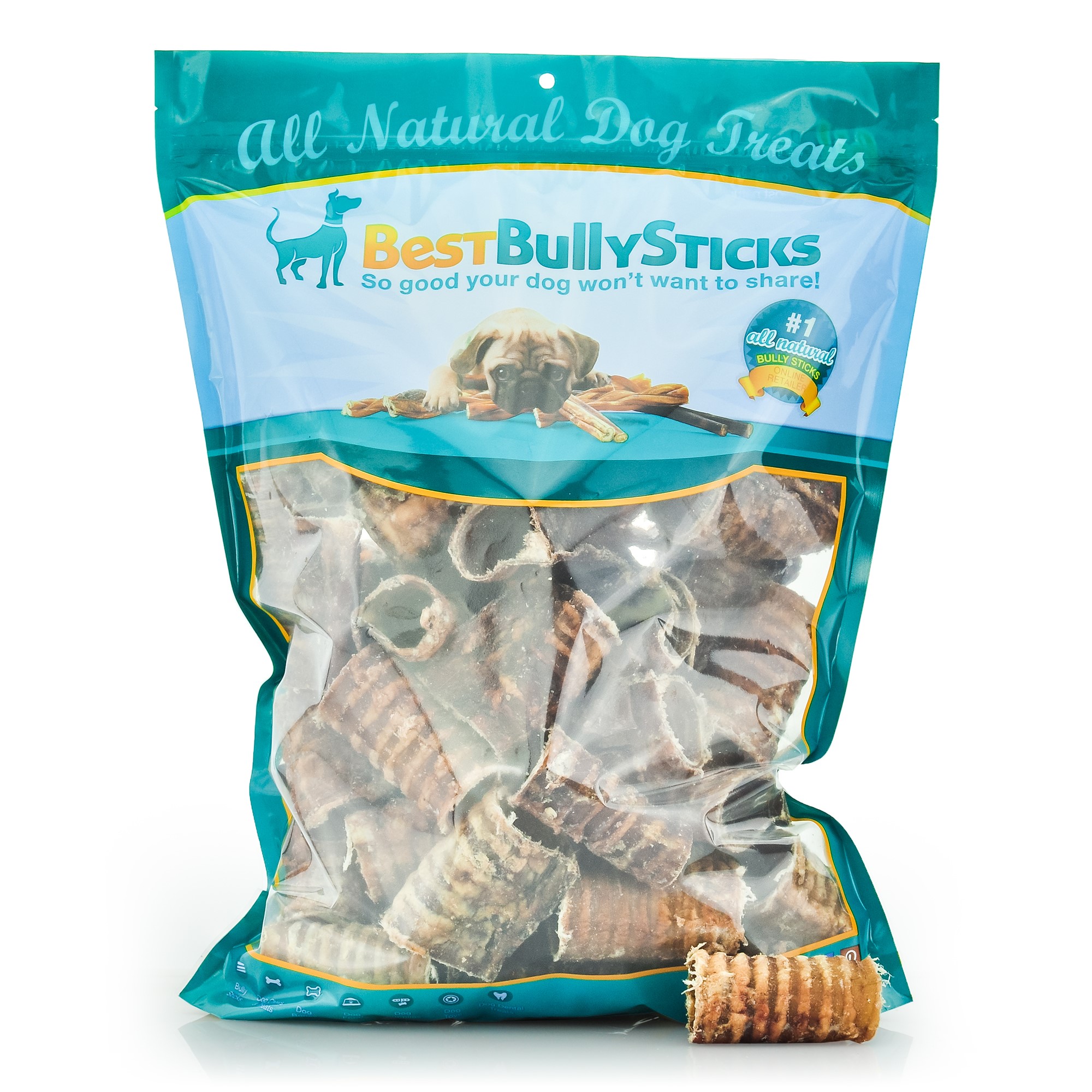 Best Bully Sticks 3 Inch Trachea, 50 Ct