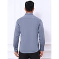 thumbnail image 3 of DARING DIVA Men's Point Collar Button Long Sleeve Business Shirts L Gray, 3 of 7