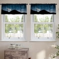 thumbnail image 2 of LALILO Kitchen Curtain Valance Halloween Happy Halloween Art Rod Pocket Window Curtain 52"x 18" Set of 2, 2 of 7