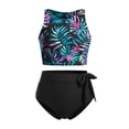 thumbnail image 6 of QURATI Swimwear Women High Waisted Bikini Set Racerback Swimsuit Two Piece Bathing Suit High Neck Swimwear Sky Blue XXL, 6 of 6