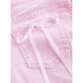 thumbnail image 3 of Womens Pink Fitted Denim Mini Skirt With Bow-Tie Pocket Details, 3 of 8