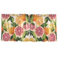 thumbnail image 7 of Yayeee Kitchen Curtains Tier Set of 2 Light Filtering 57"x36" Over Sink Window Panels, Citrus Leaves, 7 of 7