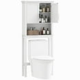 thumbnail image 1 of kleankin Armoire de Rangement au-Dessus de la Toilette avec Doubles Portes Tablette Ajustable, 1 of 10