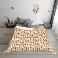 thumbnail image 6 of KLL Gnomes Autumn Harvest Print Fleece Throw Blanket, Horizontal Fleece Bedding Cute Soft Blankets Comfy Fleece Flannel Plush Home Decor for Couch & Bed -50"x40", 6 of 9