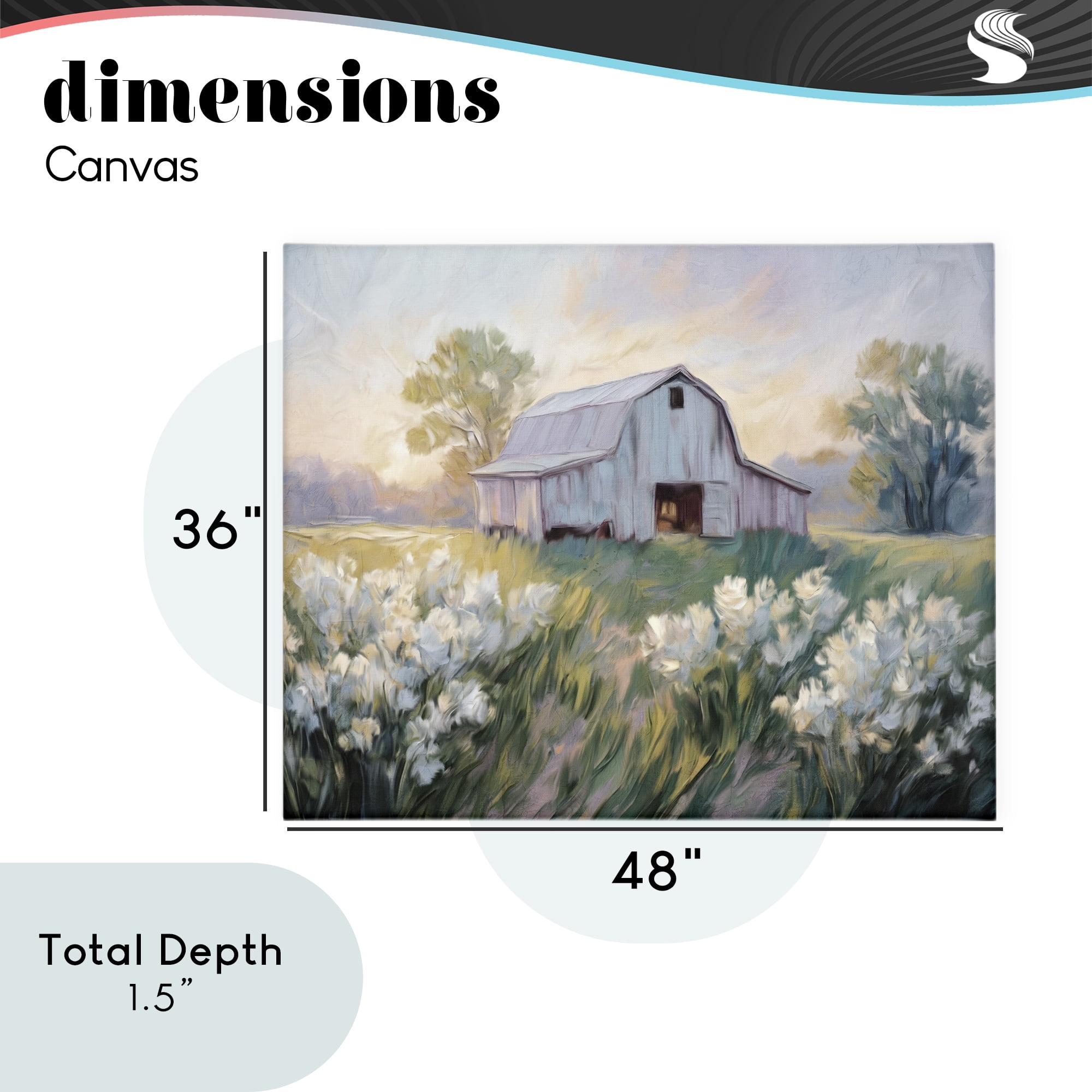 Stupell Industries Secluded Barn Landscape Canvas Wall Art, design by Kim Allen