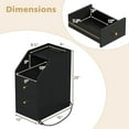 thumbnail image 3 of Costway Side Table with Charging Station, Storage Drawers, Sofa Couch Table for Small Space Black, 3 of 9