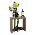 thumbnail image 3 of Green Toad Frog Classy Bartender Mixing Cocktail Drinks By The Table Figurine, 3 of 9