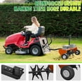 thumbnail image 5 of 48" Tow Behind Lawn Plug Aerator with Universal Hich, Orange Painted Galvanized Steel with Tray and Inflatable Wheels, Pull Behind Aerator for Garden, Farm and Lawn, 5 of 7