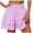 Purple, variant on Women's Fashion Solid Wide Leg High Waist Culottes - Elastic Waist Tie, Casual/Sporty, Summer Daily Wear