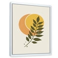 thumbnail image 3 of Designart 'Abstract Geometrical Moon and Sun With Leaf V' Modern Framed Canvas Wall Art Print, 3 of 5