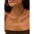 thumbnail image 4 of Silvora 14K Gold Plated Layered Letter Initial Pendant Necklaces for Women Stackable Layer Necklace Delicate Jewelry Birthday Christmas Valentines Gifts for Her, 4 of 8