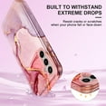 thumbnail image 4 of CASEFIV for Samsung Galaxy S23 FE 5G Case,Heavy Duty Full Body Shockproof Dustproof Protection 3 in 1 Slim Thin Anti-Scratch Marble Cover for Women Girls,Rose Gold Marble, 4 of 7