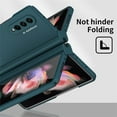 thumbnail image 2 of SaniMore for Samsung Galaxy Z Fold 3 Case, Shockproof Armor Hinge Rugged PC Folding Cover for Samsung Z Fold 3 with HD Film Screen Protector Military Grade Protection with S-Pen Stylus, Cyan, 2 of 9