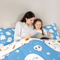 thumbnail image 4 of jejeloiu Kawaii Funny Ghost Bedding Comforter Set,Happy Halloween Twin Comforter Sets,Spooky Skeleton Skull Bedding Set For Boys Kids,Breathable Bedroom Decorative Reversible,2 Pieces, 4 of 7
