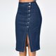 thumbnail image 3 of Gibobby mini faldas de mujer Falda de tubo de mezclilla de para mujer faldas de mezclilla azul a la rodilla de talle(Azul， XXL), 3 of 5