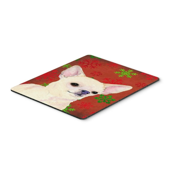 Carolines Treasures SS4679MP "Chihuahua Red and Green Snowflakes Holiday Christmas Mouse Pad Hot Pad or Trivet" Large