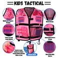 thumbnail image 2 of Kids Tactical Shooting Vest Kit Girls, with 30 Refill Darts (Pink), 2 of 5