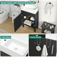 thumbnail image 4 of DWVO 16 Inch Bathroom Vanity Sink Combo for Small Space, Freestanding Bathroom Cabinet with Undermount Sink, Modern Bathroom Storage Vanity Soft-Close Doors, Black, 4 of 14