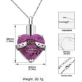 thumbnail image 7 of Crystal Urn Necklace Heart Memorial Keepsake Pendant Ash Holder Cremation Jewelry for Ashes, 7 of 7