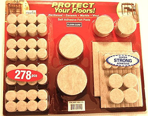 Floor Care Protect Your Floors & Furniture 278 Self ADESIVE Felt Pads for sale online 