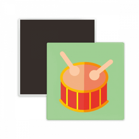 

Drum Agitate Instrument Square Ceracs Fridge Magnet Keepsake Memento