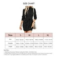 thumbnail image 6 of Black, Size: M Women's One Piece Dress, High Round Neck, Long Sleeve, Pure Color, Includes Belt, Perfect for Autumn and Winter, Color, 6 of 6