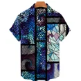 thumbnail image 1 of Trendy Hawaiian Shirt 3d Floral Designs Printed Shirts For Men Abstract Simple Short-sleeved Men's Shirts Loose Summer Tops, 1 of 5