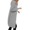 thumbnail image 3 of Tbopshirt Hoodie Jackets Sweatshirts for Women Sweatshirts Coat,Solid Color Loose Long Sleeved Hoodie Zip up Oversized Sweatshirts Top Long Jacket,Hoodie Sweatshirt, 3 of 7