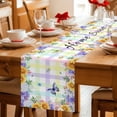 thumbnail image 5 of Spring Wildflowers Table Runner 70 Inches, Watercolor Floral Leaf Colorful Plaid Bed Runner Dresser Scarves Tabletop for Indoor Outdoor Parties/Ceremony/Banquet, 13" x 70", 5 of 8