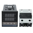 AC 110?240V PID Temperature Controller Kits 0?400℃ + 40A SSR + 1M M6 K