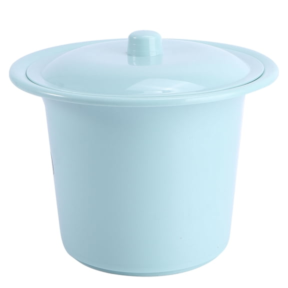 PBPBOX Plastic Spittoon Green Compact Bedpan with Lid for Home Use 1Pc