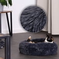 thumbnail image 5 of Cesta redonda para perros Cojín para gatos Cesta para donuts Ø 40 cm (S) Gris oscuro MFZFUKR LF-0737, 5 of 5