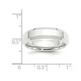 thumbnail image 3 of Mens Platinum Wedding Band Ring Beveled Edge 6mm, 3 of 5