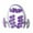 Purple, variant on Siruishop 24 Wheel Muscle Roller Circle with Handle Massaging Tool for Body Thigh Yoga Pink