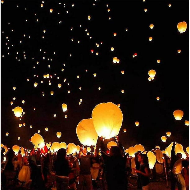 Linternas chinas del cielo, linternas voladoras, adecuadas para veladas románticas, día de San Valentín y bodas al aire libre