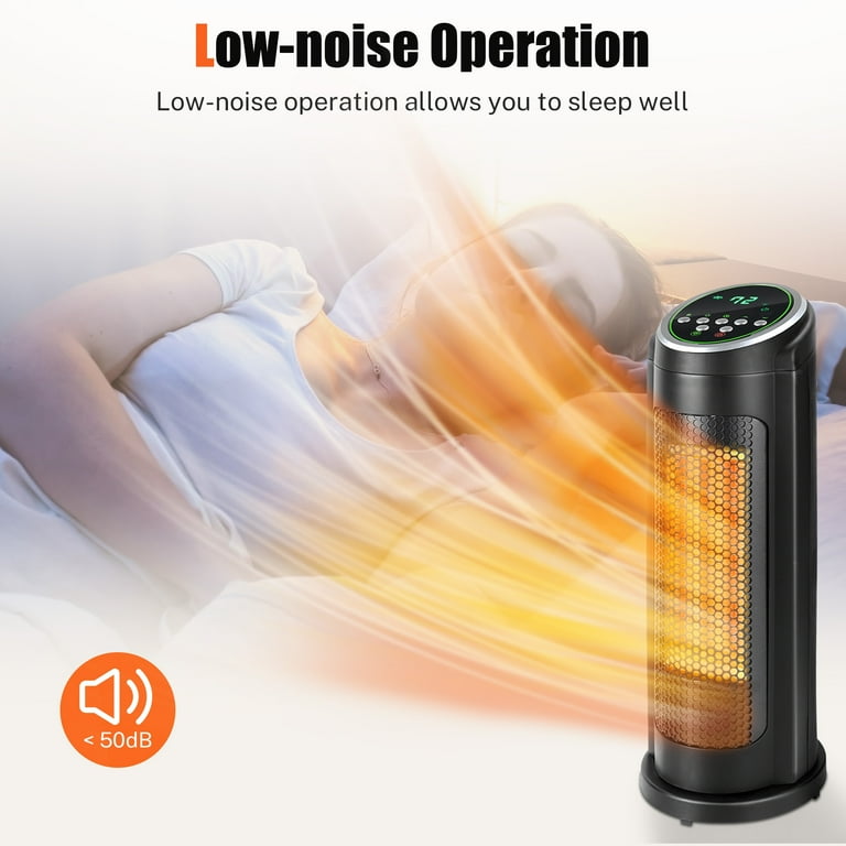 SYNGAR Space Heater for Indoor Use, Fast Heating, Electric u0026 Portable Tower  Heater with Thermostat, 1500W Room Heater with 2 Modes, 12H Timer, LED  Display, Safe for Office Use, Black - Walmart.com