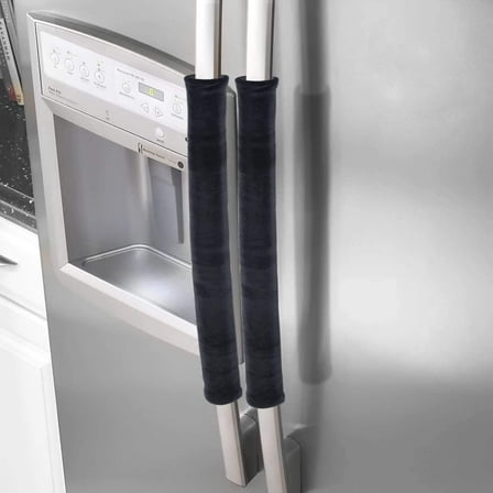 ERDOUY Comforfeel Refrigerator Door Kitchen Appliance Handle Covers, Keep Your Kitchen Appliance Handle Clean (Black)