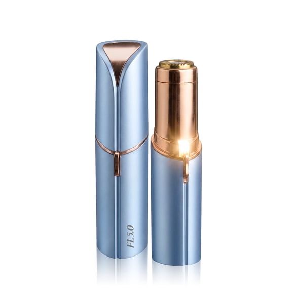 Facial Hair Remover: Painless Flawless 16mm Dual Ring Blade,Portable Electric Razor & Epilator with 18K gold head